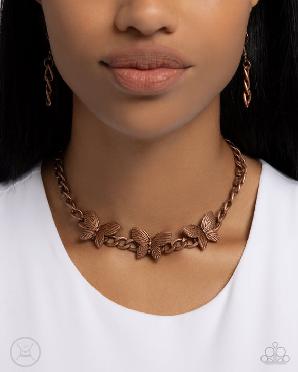 Paparazzi Aerial Ambition - Copper Necklace