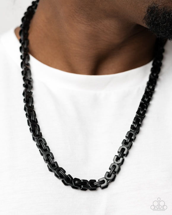 Paparazzi Welded Work - Black Necklace