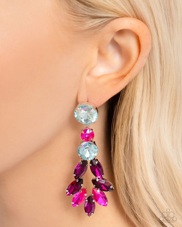 Paparazzi Cascading Cache - Multi Earring