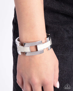 Paparazzi Modern Merger - White Bracelet