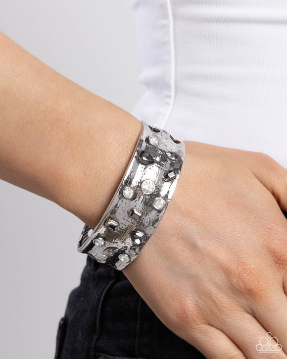 Paparazzi Embellished Empire - Silver Bracelet