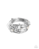Paparazzi Showtime Sparkle - White Bracelet