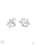 Paparazzi Modular Mermaid - White Earring