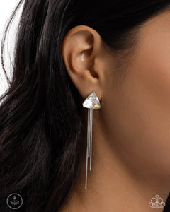 Paparazzi Candescent Class - White Earring