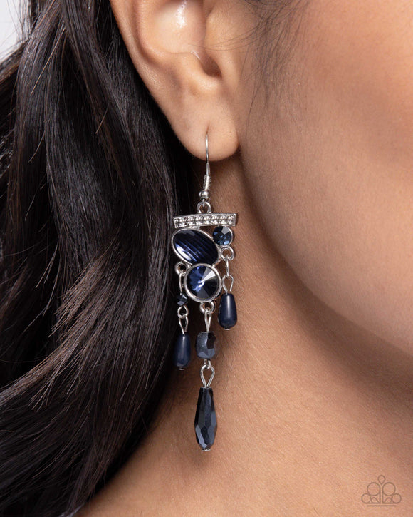 Paparazzi Triumphant Tassel - Blue Earring