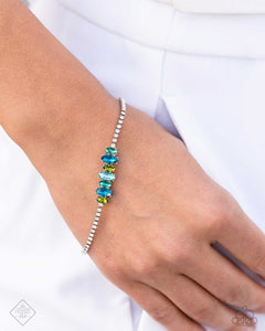 Paparazzi Feminine Faith - Blue Bracelet