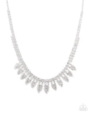 Paparazzi Piercing Passion - White Necklace