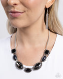 Regally Roped - Black Necklace