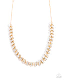 Paparazzi Linked Lady - Gold Necklace