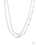 Paparazzi Laidback Layers - Silver Necklace