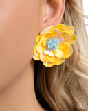 Paparazzi Floating Florals - Yellow Earring