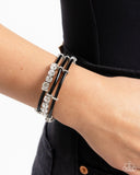 Paparazzi Certainly Coiled - Black Bracelet