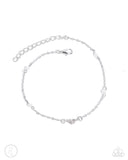 Paparazzi Ladylike Loop - White Anklet