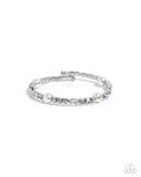 Paparazzi Ladylike Leader - White Bracelet