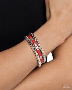 Paparazzi Colorful Cadenza - Red Bracelet