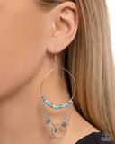 Paparazzi Fearless Fringe - Blue Earrings