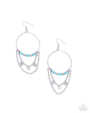 Paparazzi Fearless Fringe - Blue Earrings