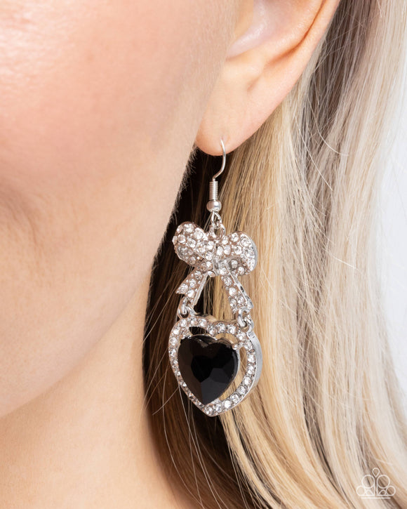 Paparazzi Adorable Allure - Black Earring