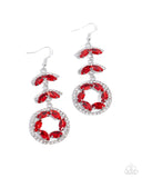 Paparazzi Polished Pattern - Red Earring