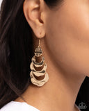 Paparazzi Layered Labor - Gold Earring