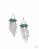 Paparazzi Fringe Feature - Green Earring