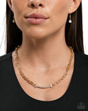 Paparazzi Anchored Actress - Gold Necklace