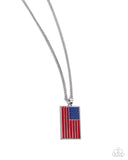 Paparazzi Patriotic Pendant - Red Necklace
