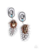 Paparazzi Feathered Fairy Tale - Brown Earring