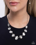 Paparazzi Royal Ready - White Necklace