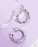 Paparazzi Hinged Homage - Silver Earring