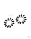 Paparazzi Wreathed Wish - Black Earring