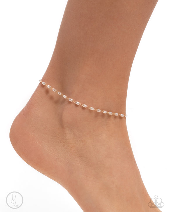 Paparazzi Pearl Purpose - Gold Anklet