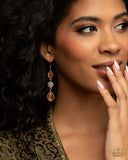 Paparazzi Feeling Fantastic - Brown Earring