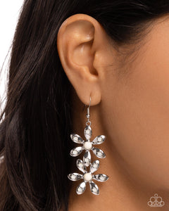 Paparazzi Fabulous Florals - White Earring