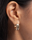 Paparazzi Serrated Shimmer - Gold Earring