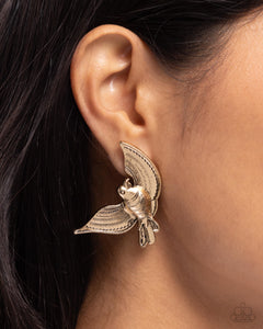 Paparazzi Bird of PLAY - Gold Earring