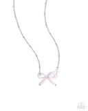 Paparazzi Bridesmaid Bow - Pink Necklace