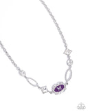 Paparazzi Aerial Approval - Purple Necklace