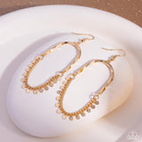 Paparazzi Forever Fringe - Gold Earring