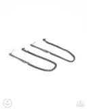 Paparazzi Trenchant Tease - Black Earring