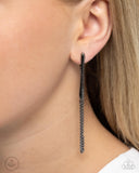 Paparazzi Trenchant Tease - Black Earring