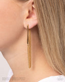 Paparazzi Trenchant Tease - Gold Earring