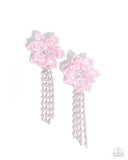 Paparazzi Lotus Length - Pink Earring