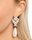 Paparazzi Pearly Promenade - White Earring