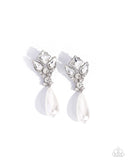 Paparazzi Pearly Promenade - White Earring