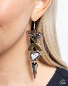 Paparazzi Shape Shifting Stones - Black Earring