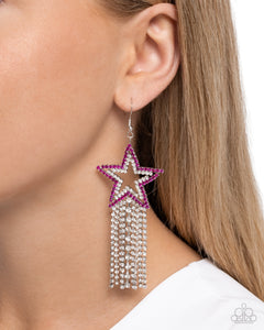 Paparazzi Sunset Superstar - Pink Earring