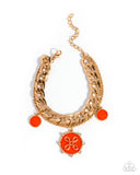 Paparazzi Preppy Present - Orange Bracelet