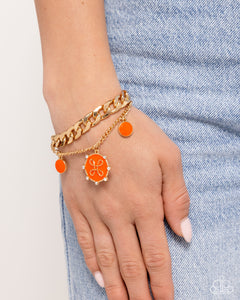 Paparazzi Preppy Present - Orange Bracelet