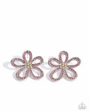Paparazzi Blooming Belle - Pink Earring